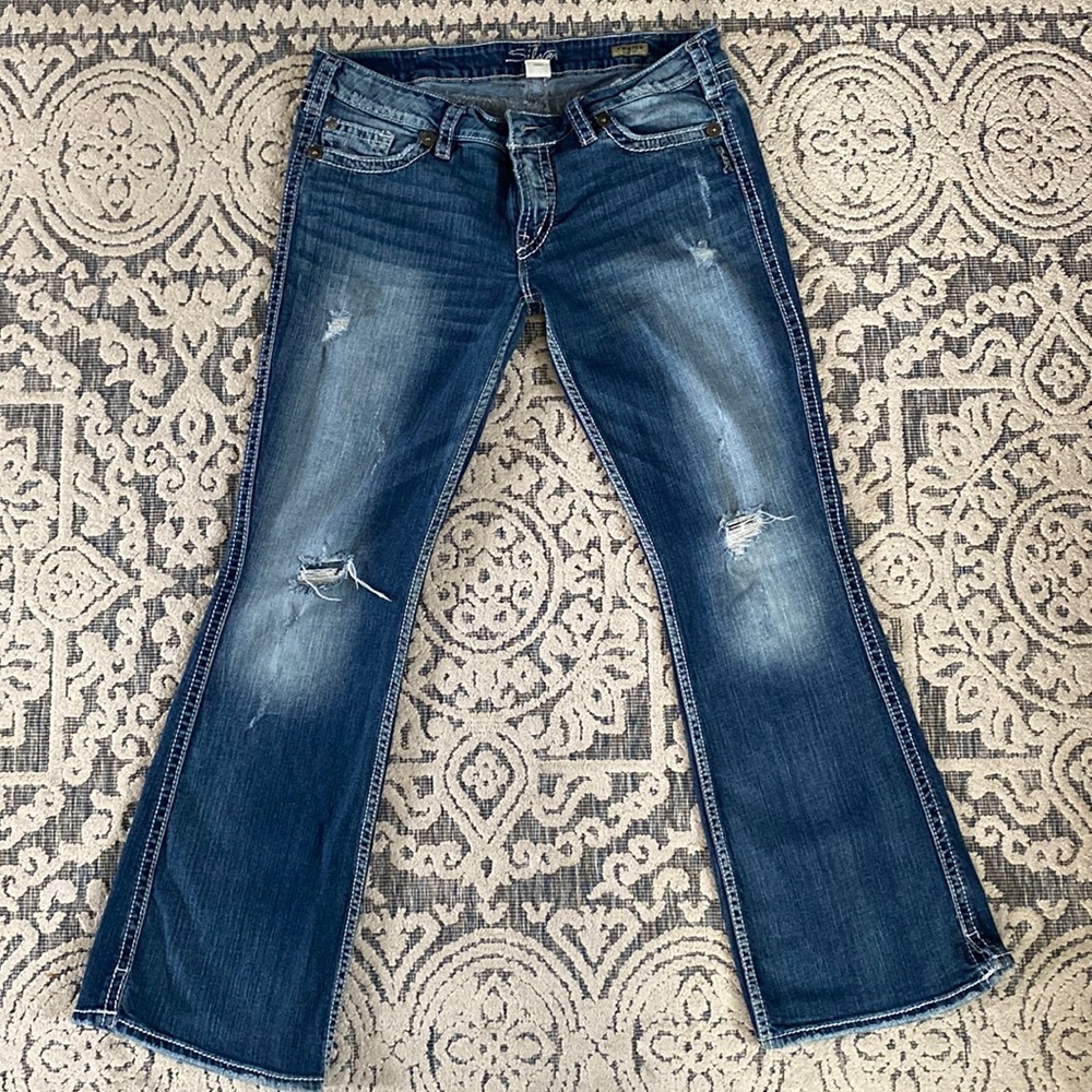 Silver Twisted Bootcut